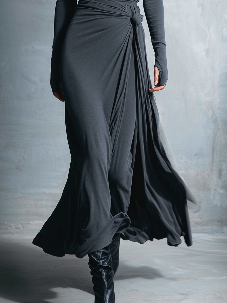 YASMINA | MAXIKLEID MIT SEITLICHER BINDUNG