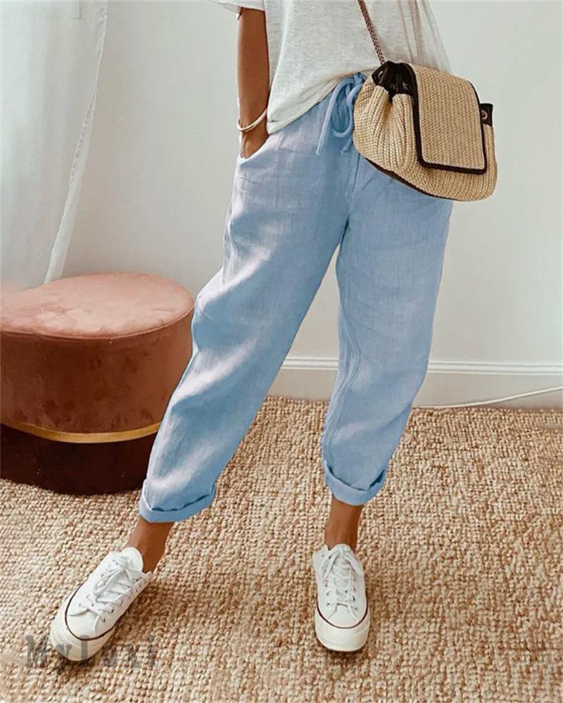Lena – Leichte Baumwoll-Leinenhose