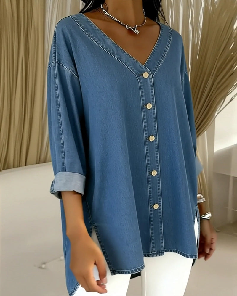 Elviane™ – Elegante Denimbluse