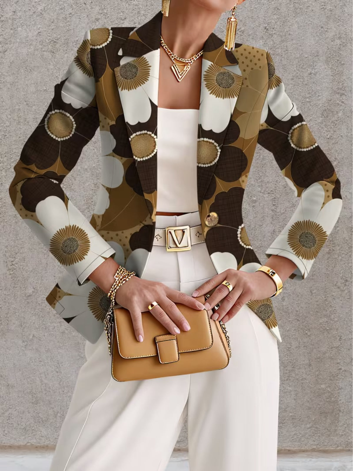 Margaret | Blazer mit markantem Blumenprint