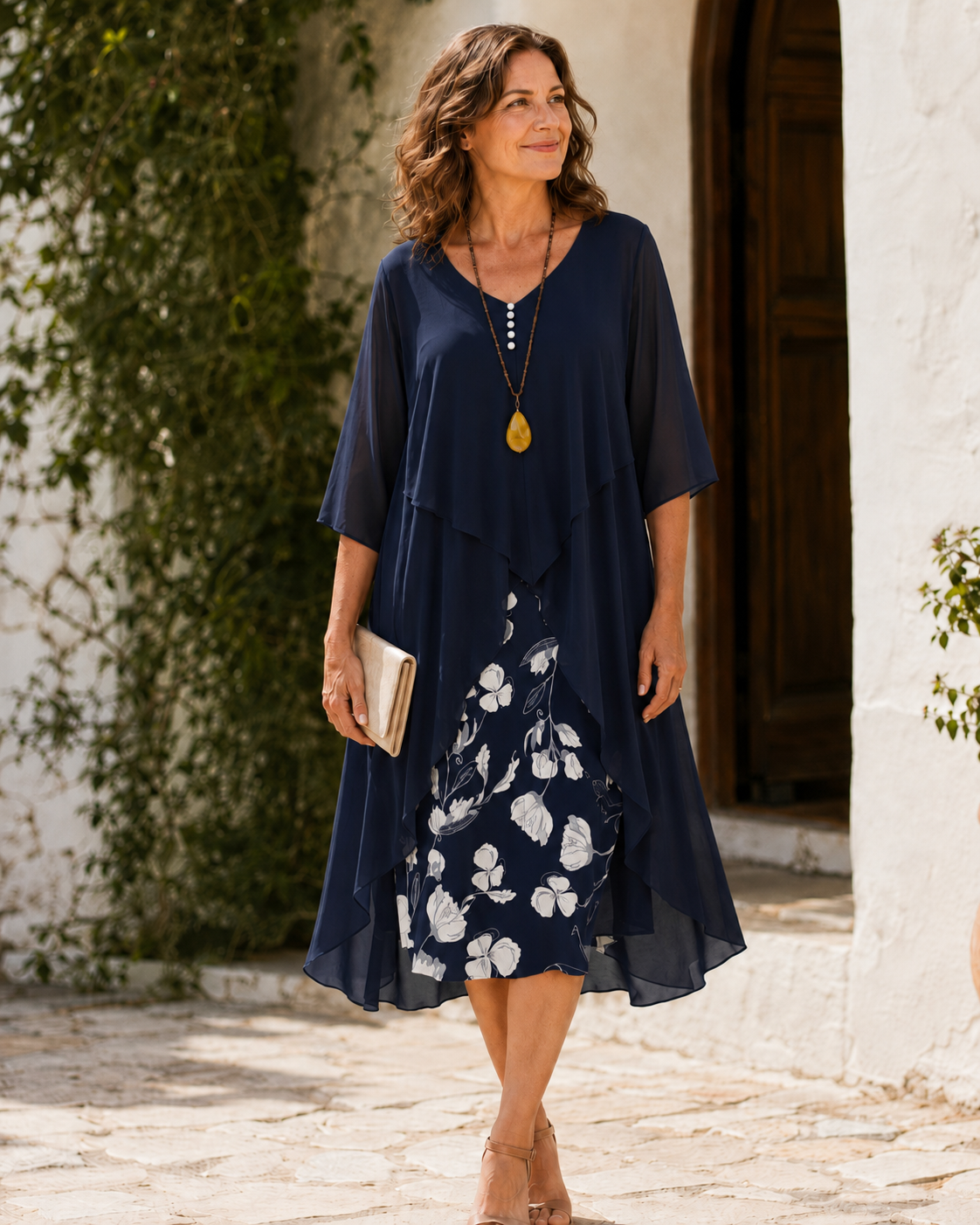 Odette | Mehrlagiges Maxikleid