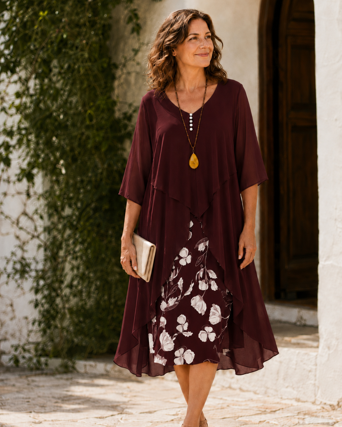 Odette | Mehrlagiges Maxikleid