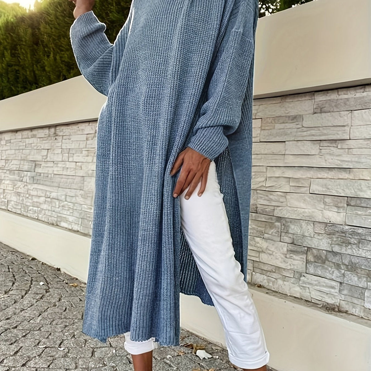 Jocelyn – Strick-Pulloverkleid mit Kapuze