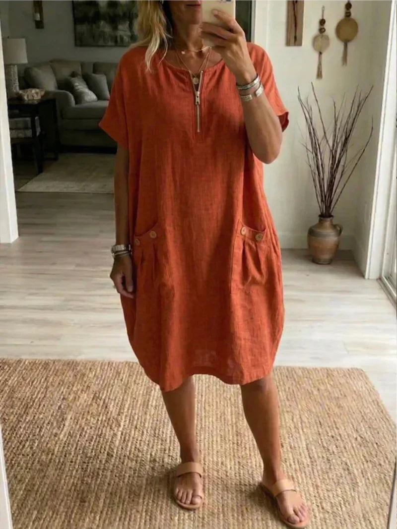 Pascale™ | Maxikleid mit Reißverschluss vorne
