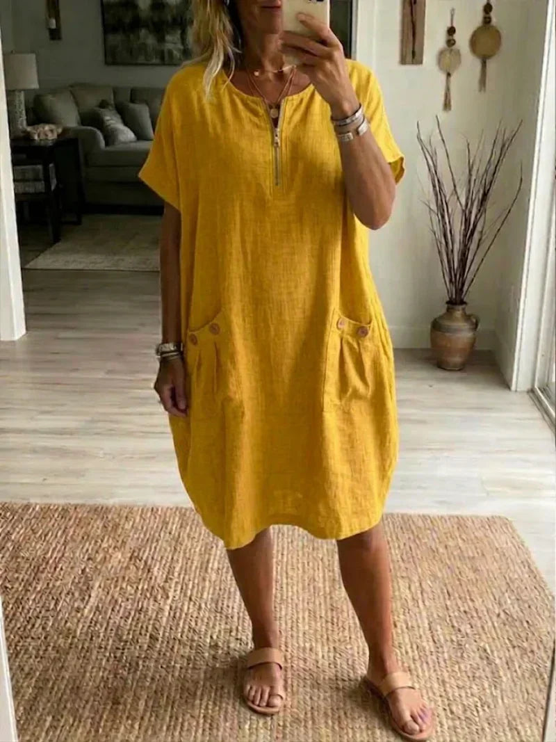 Pascale™ | Maxikleid mit Reißverschluss vorne