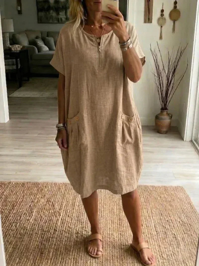 Pascale™ | Maxikleid mit Reißverschluss vorne