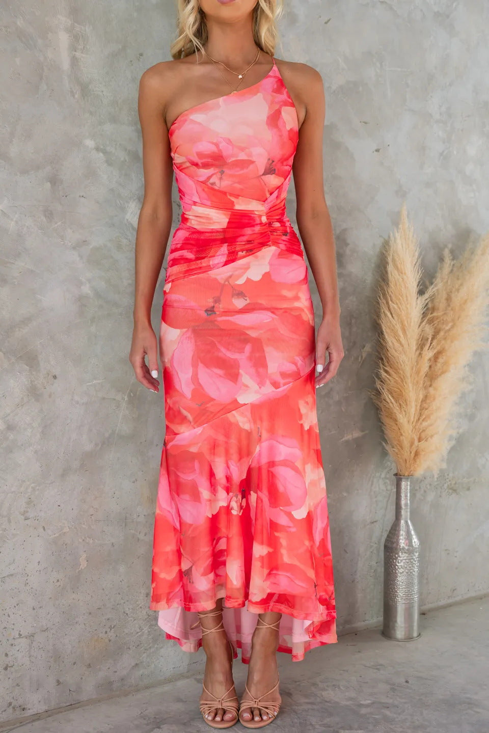 Layla™ | Plissiertes One-Shoulder-Kleid