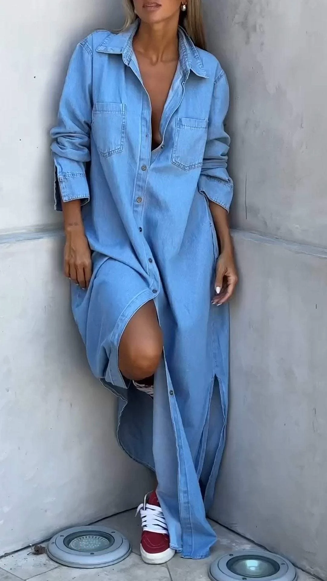 Delana - Lässiges Button-Down-Kleid