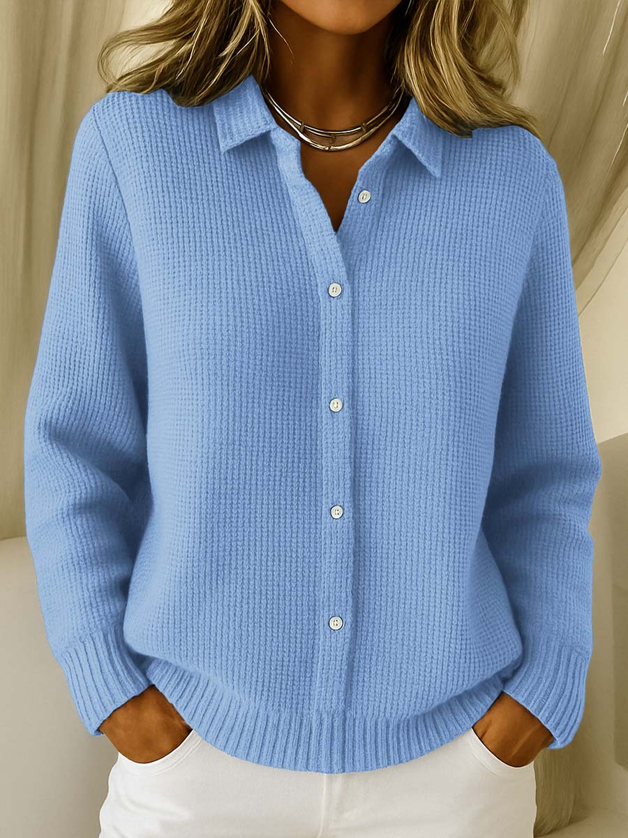 KATRINA™ | Strukturierte Strickjacke mit Knöpfen