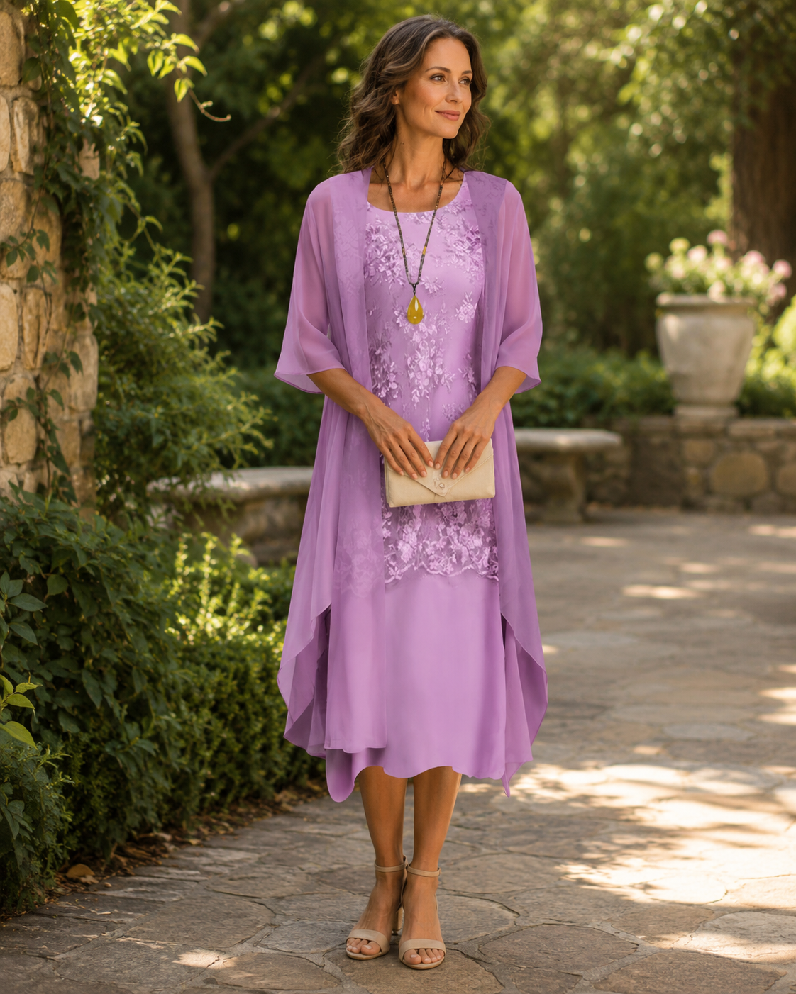 Eleanor | Elegantes zweiteiliges Chiffonkleid
