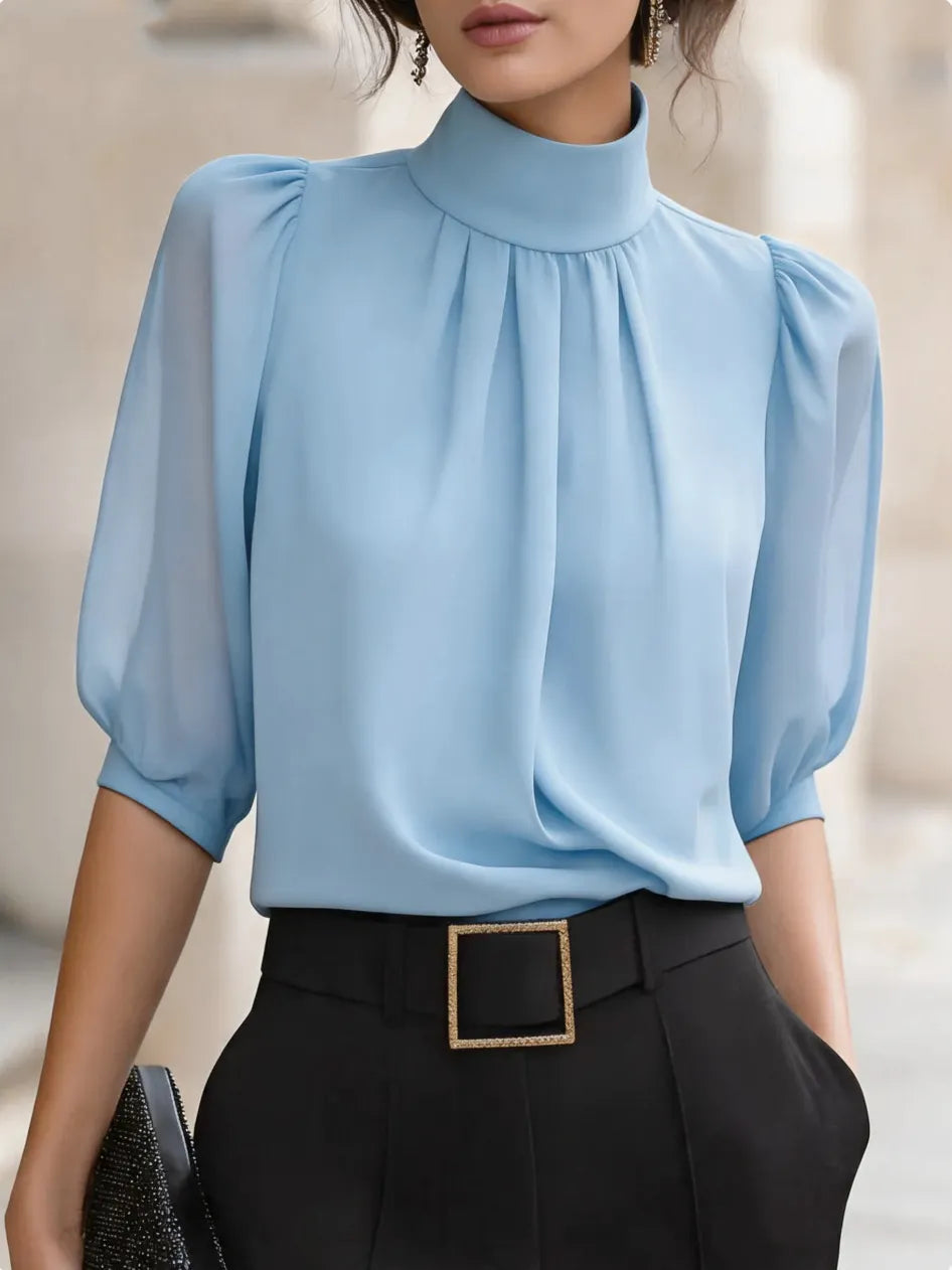Anika – Leichte Hemdjacke mit Puffärmeln