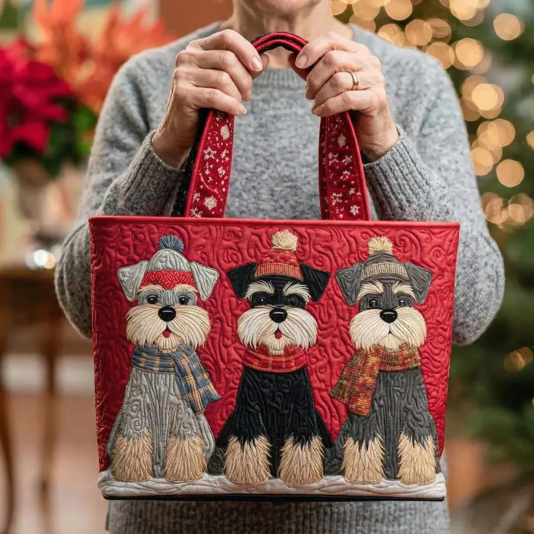 Handgemachter Beutel - Trio de Schnauzers