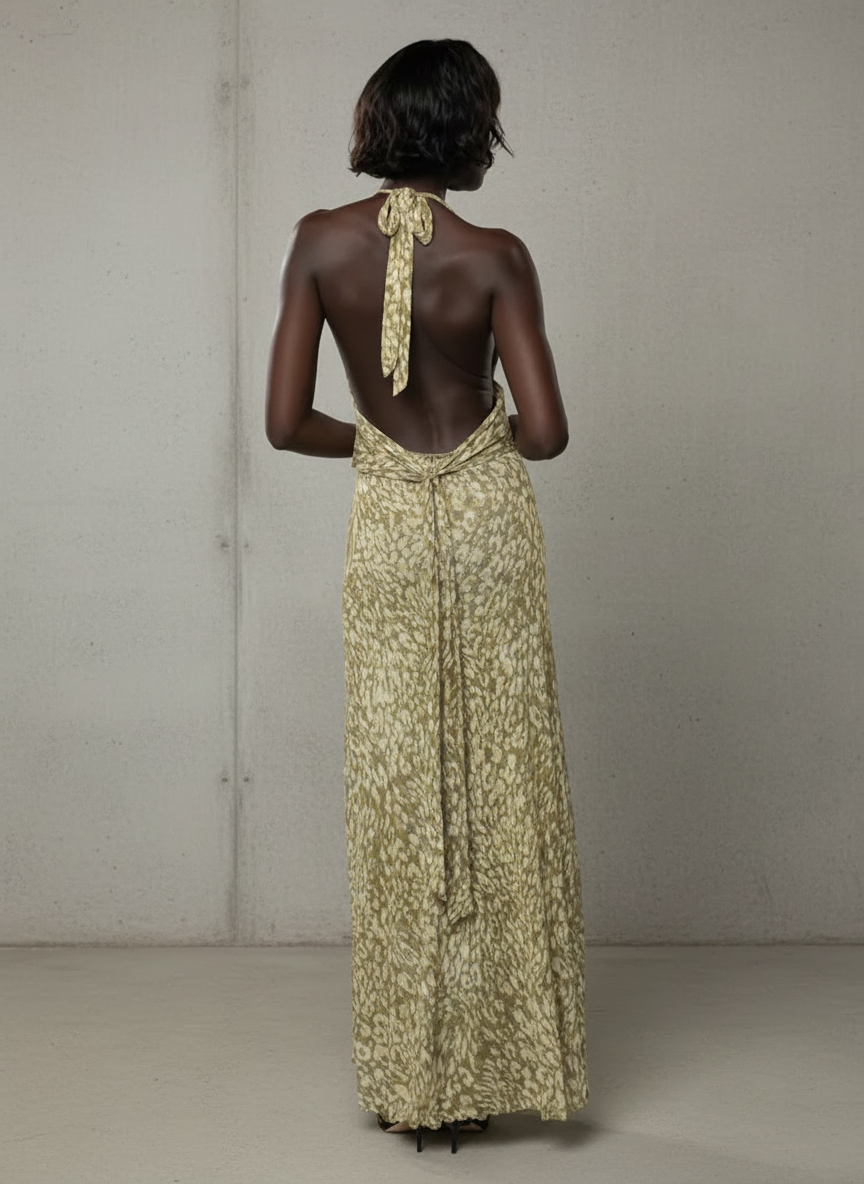 Olivia™ | Maxikleid mit Rückenschleife