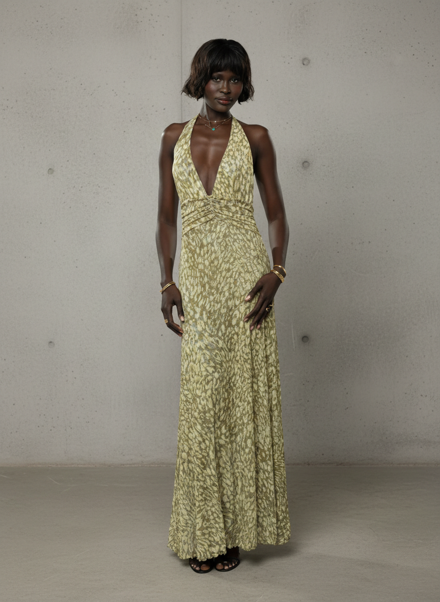Olivia™ | Maxikleid mit Rückenschleife