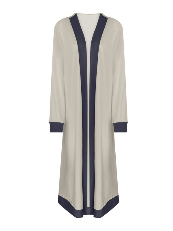 Set aus Hose und ärmelloser Strickjacke in kontrastierender Farbe