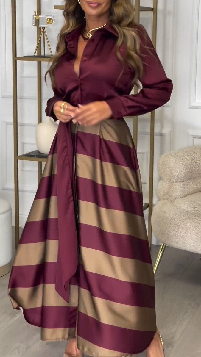 Celestine - Anspruchsvolles gestreiftes Kleid
