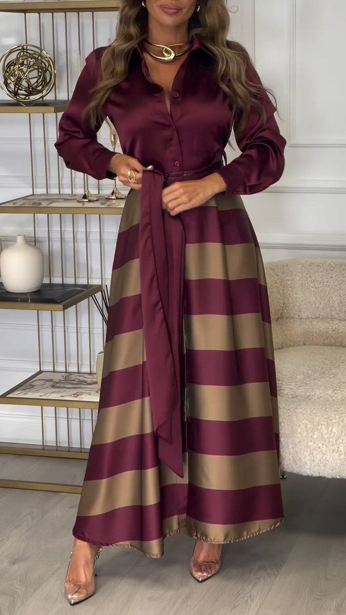 Celestine - Anspruchsvolles gestreiftes Kleid