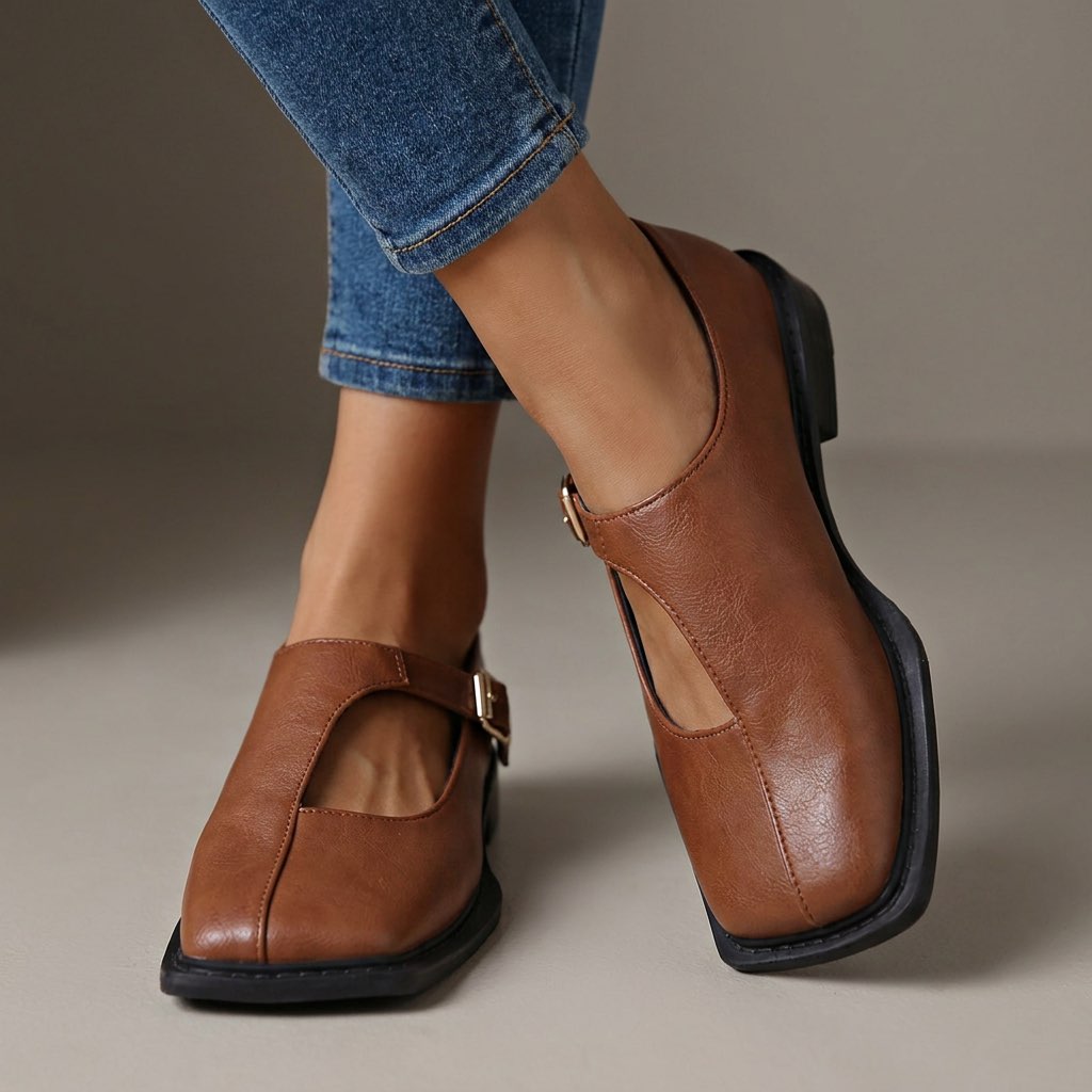 Elspeth | Zeitlose T-Riemchen-Ballerinas