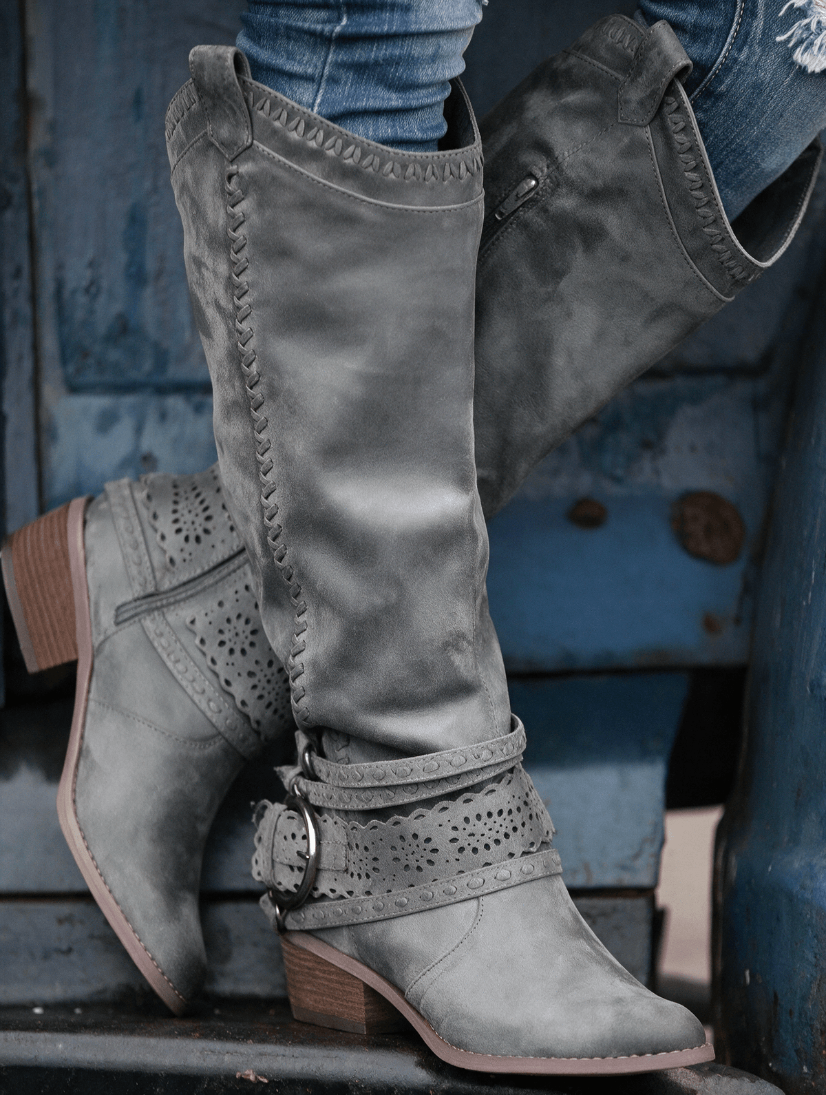 Sophie - Westernstiefel mit Riemendetail