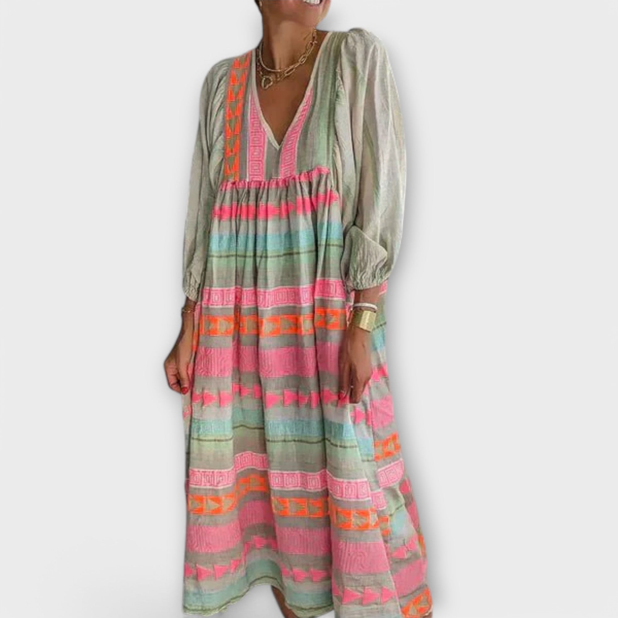 Dana™ | Buntes Kleid in A-Linie