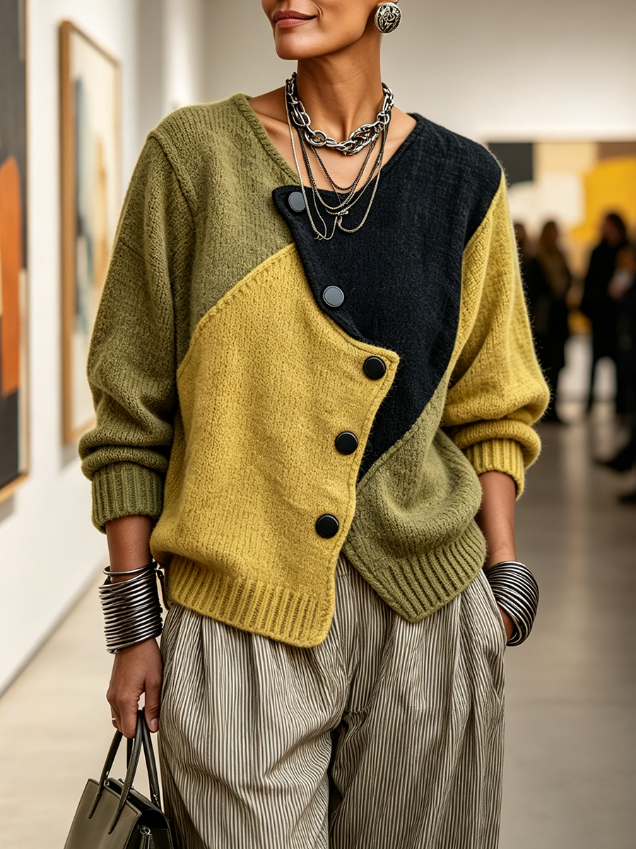 Constance – Colorblock-Strickpullover