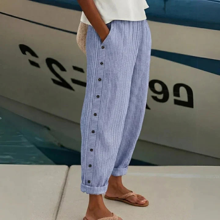 REA | Bequeme gestreifte Freizeithose