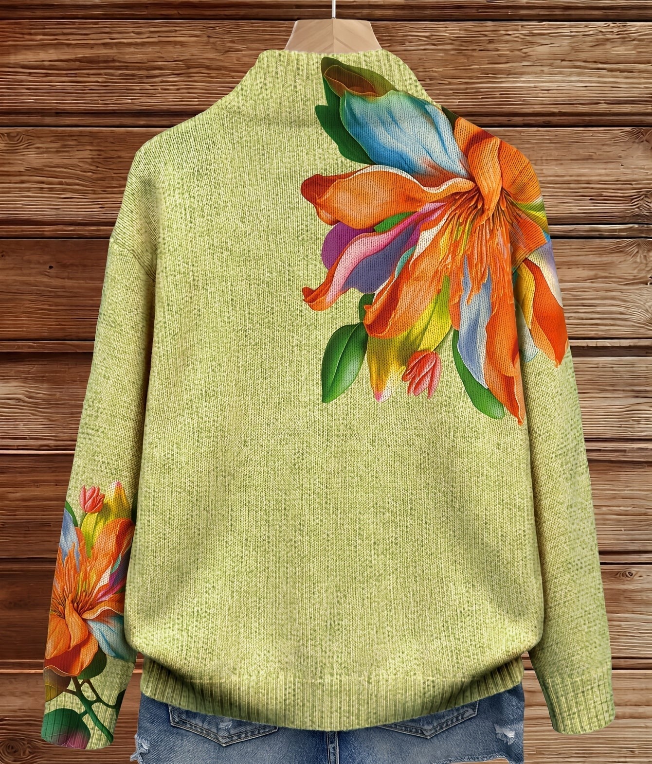 Sidonie™ | Cardigan mit leuchtendem tropischem Blumenprint