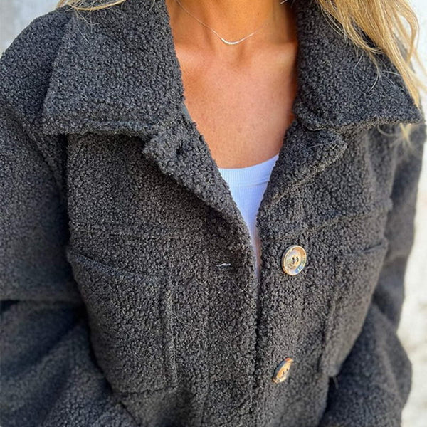 Dion™ - Kurze Wolljacke mit Revers