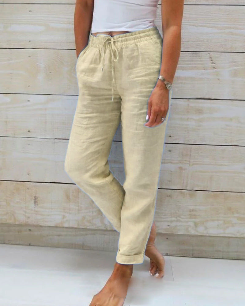 Zaria – Bequeme Leinenhose mit elastischem Bund
