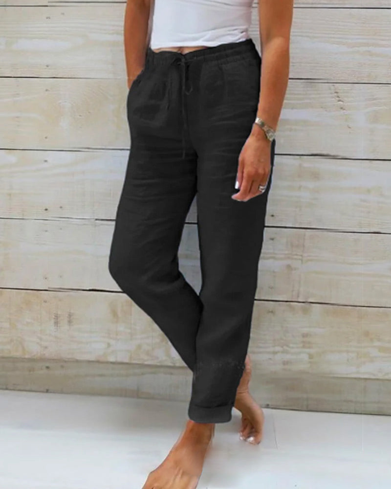 Zaria – Bequeme Leinenhose mit elastischem Bund