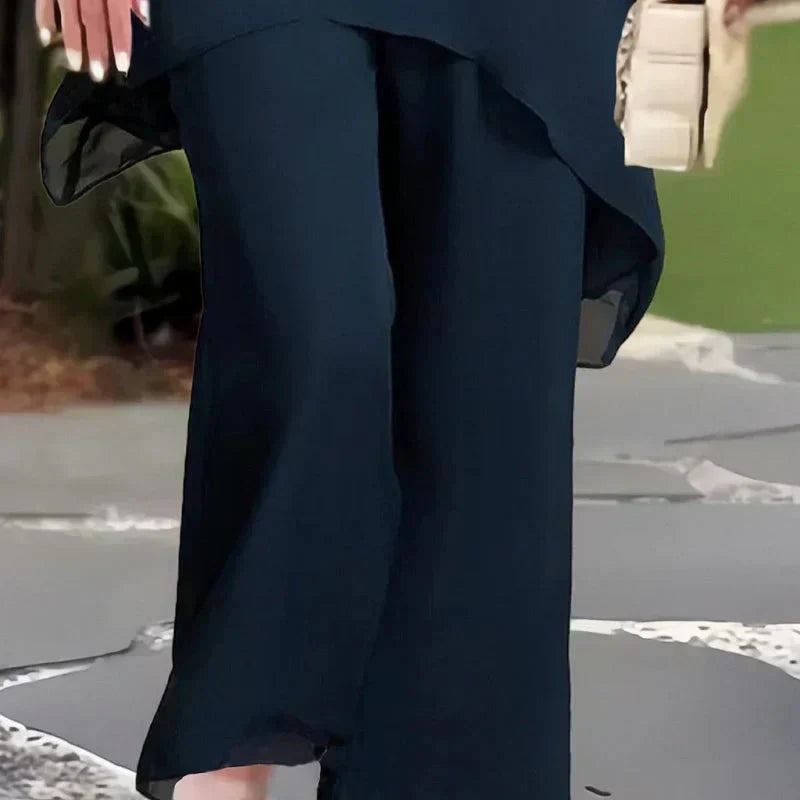 Harper | Elegantes asymmetrisches Set aus Top und Hose