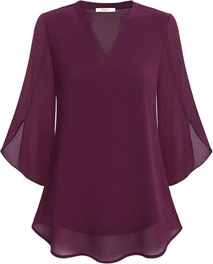 Zanyelle - Weich fallende Bluse in Lagenoptik