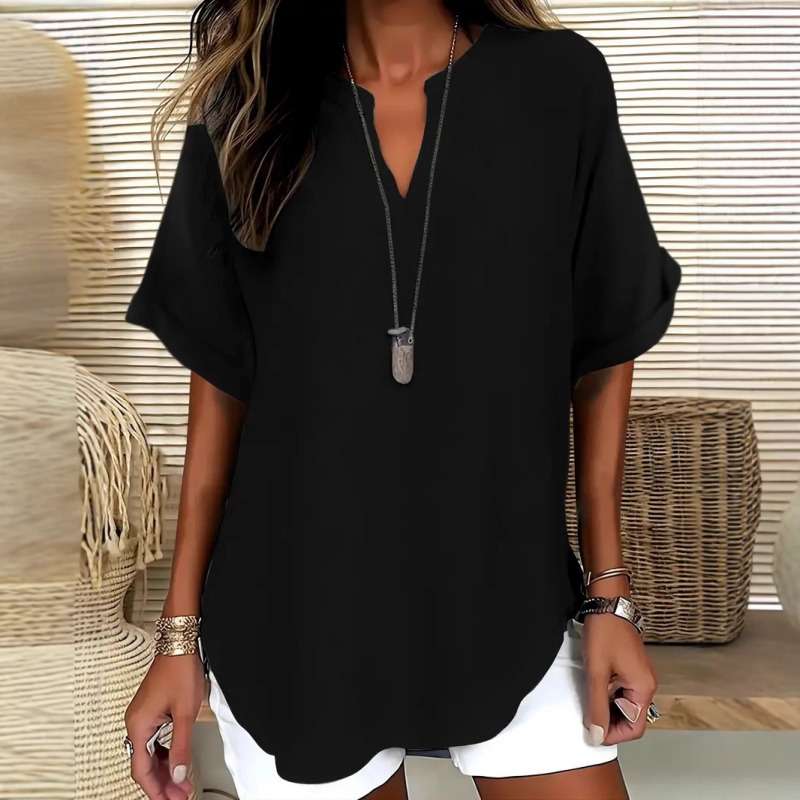 Mara™ – Luftige V-Ausschnitt Bluse