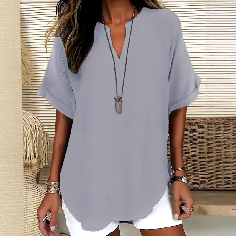 Mara™ – Luftige V-Ausschnitt Bluse