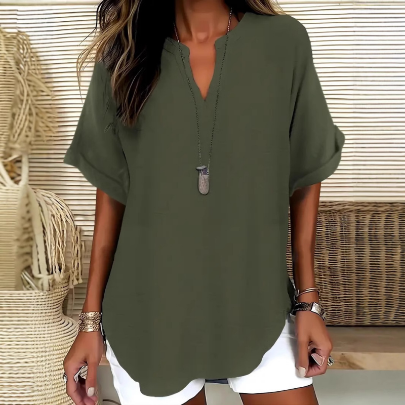 Mara™ – Luftige V-Ausschnitt Bluse