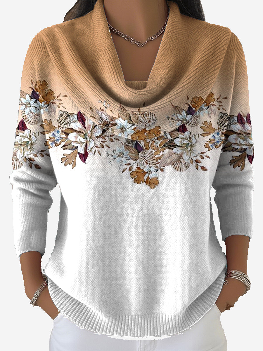 Taliah – Vintage Blumemuster Pullover