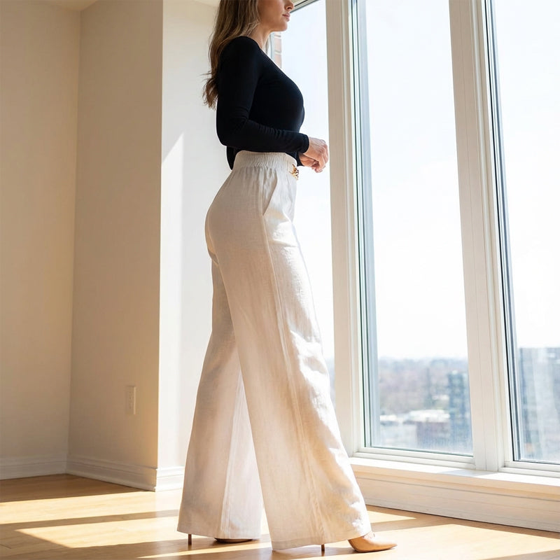 Eléa™ | Hose mit hoher Taille und weitem Bein