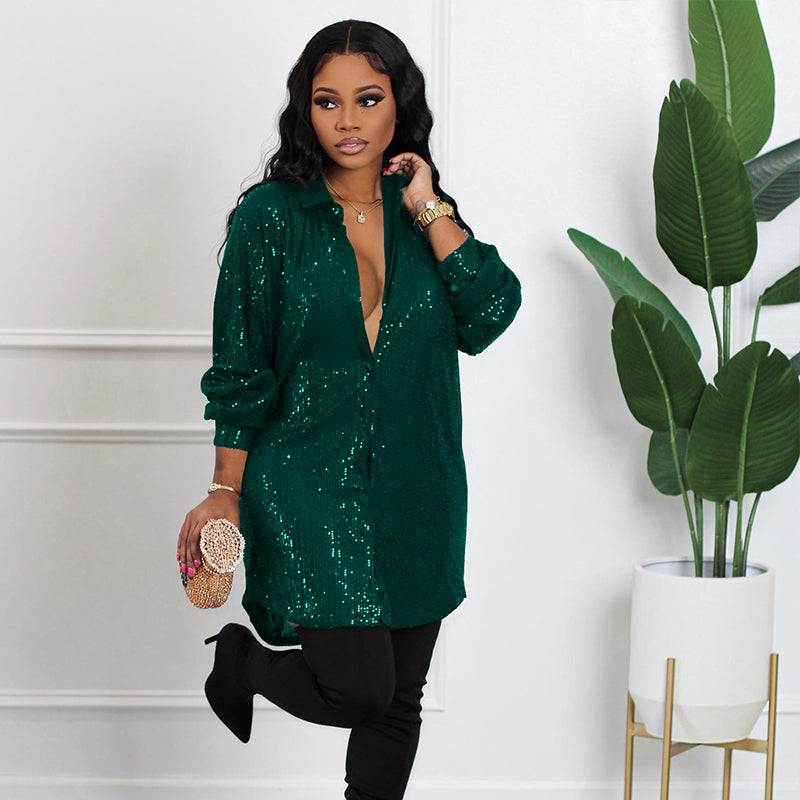 Amara – Glitzerndes Pailletten-Kleid