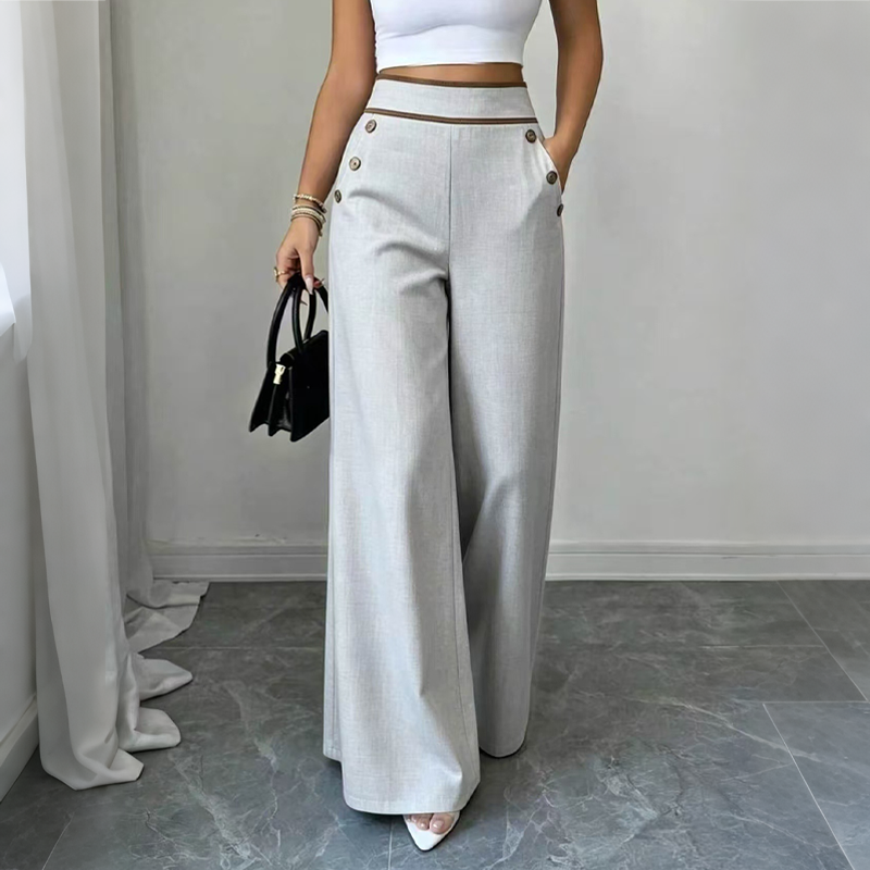 Lina – Hose mit hohem Bund und weitem Bein