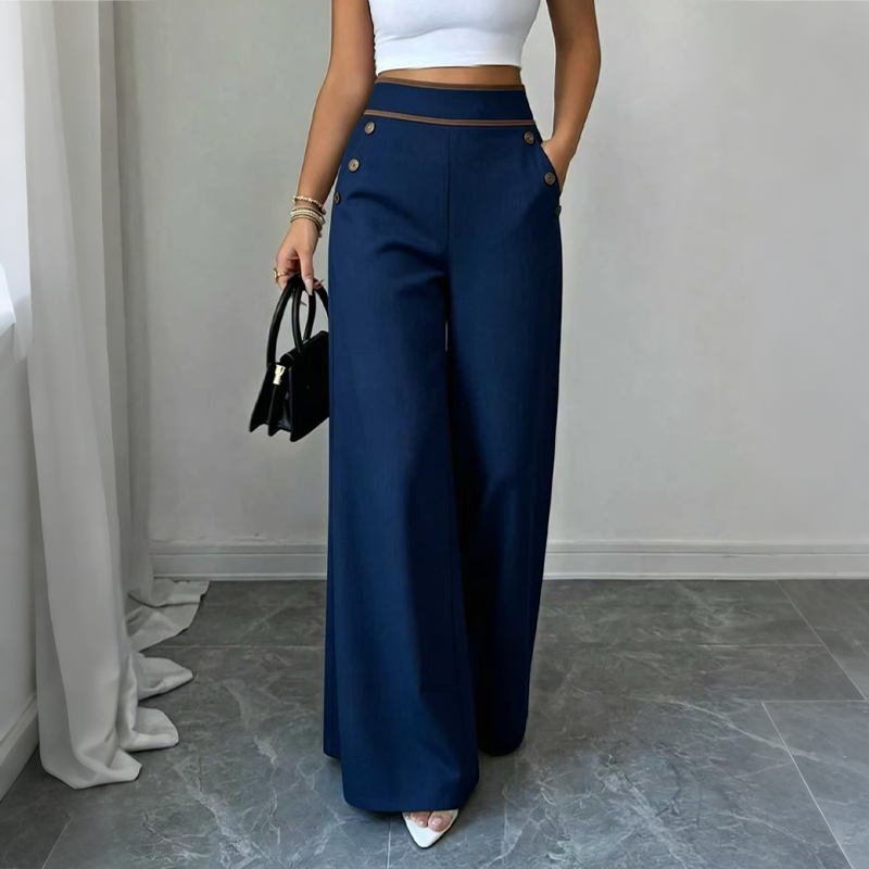 Lina – Hose mit hohem Bund und weitem Bein