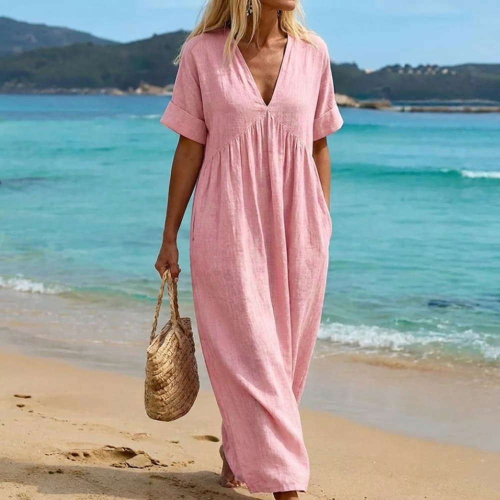 Viviana™ | Schlichtes langes Kleid
