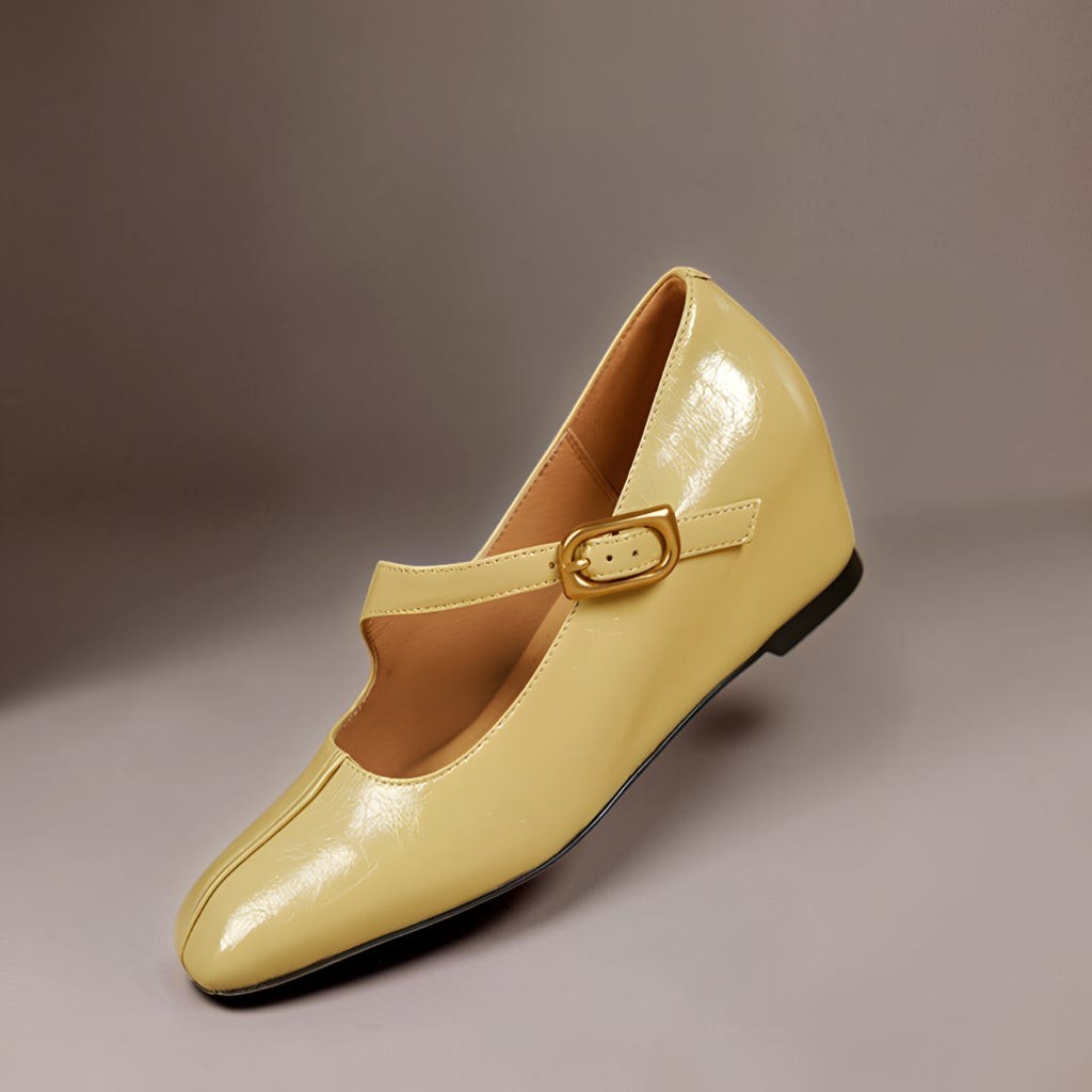 Lone | Mary-Jane-Schuhe aus Echtleder mit eckiger Spitze