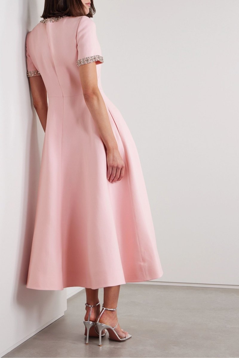 Aria™ | Schleife mit Kristall verschönert Midikleid