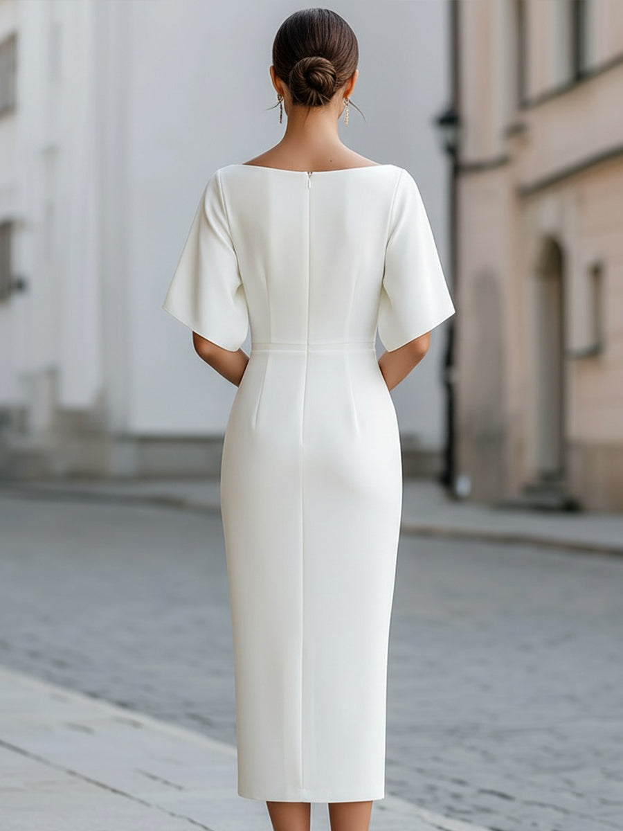 Elena | Elegantes Midi-Etuikleid