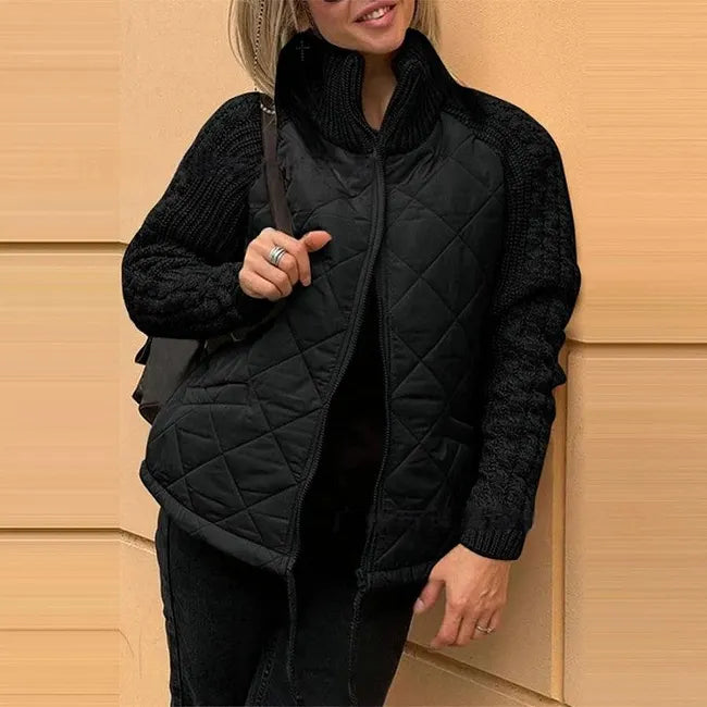 Sybil™ Steppjacke mit Strickärmeln