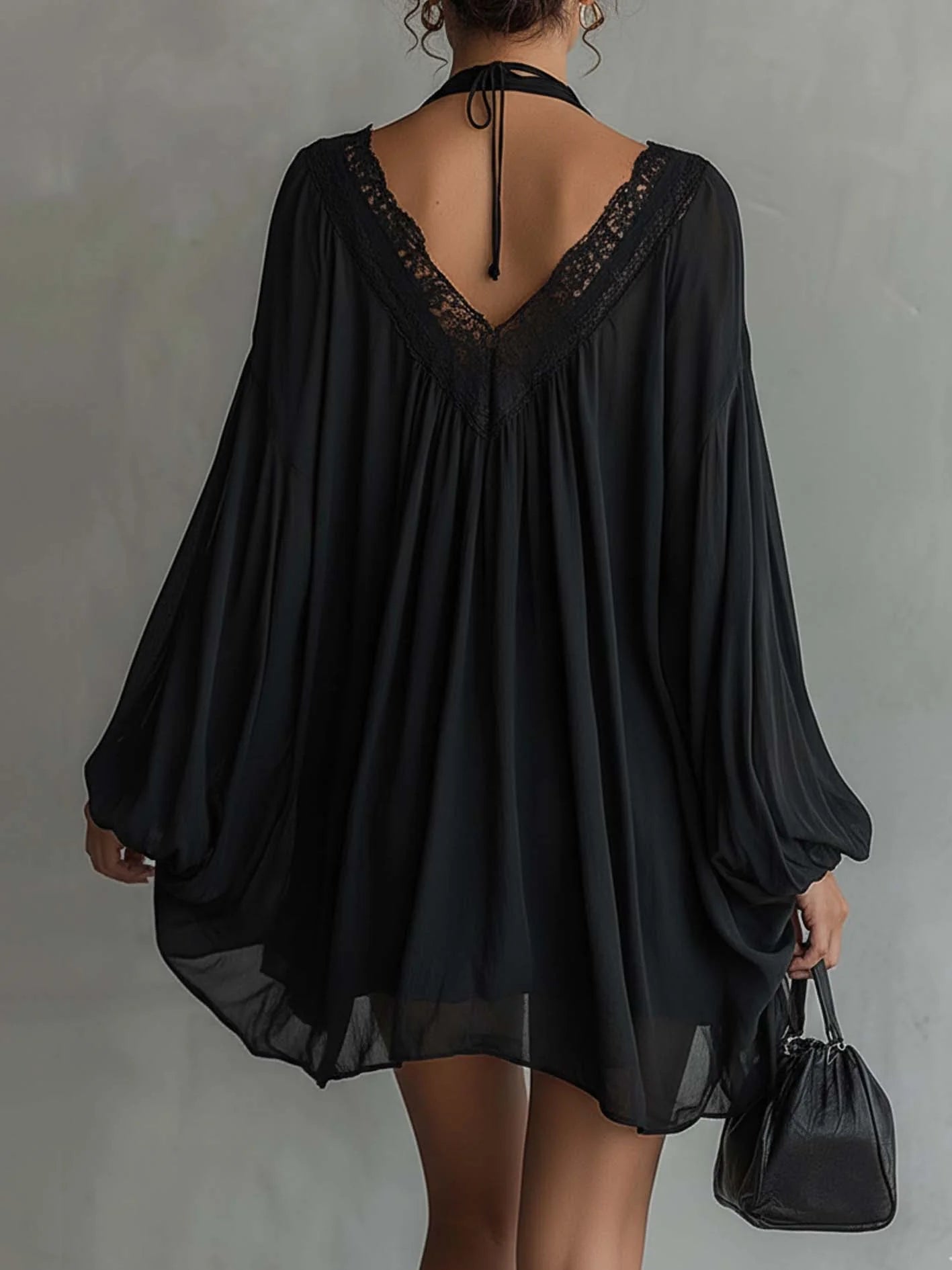Cassandre – Chiffon-Minikleid mit Spitze