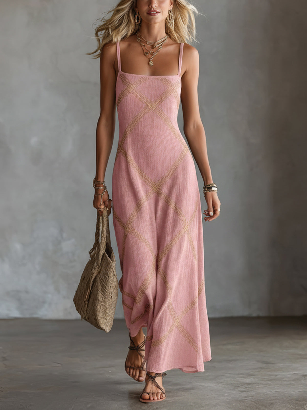Victoire - Geometrisches Maxikleid