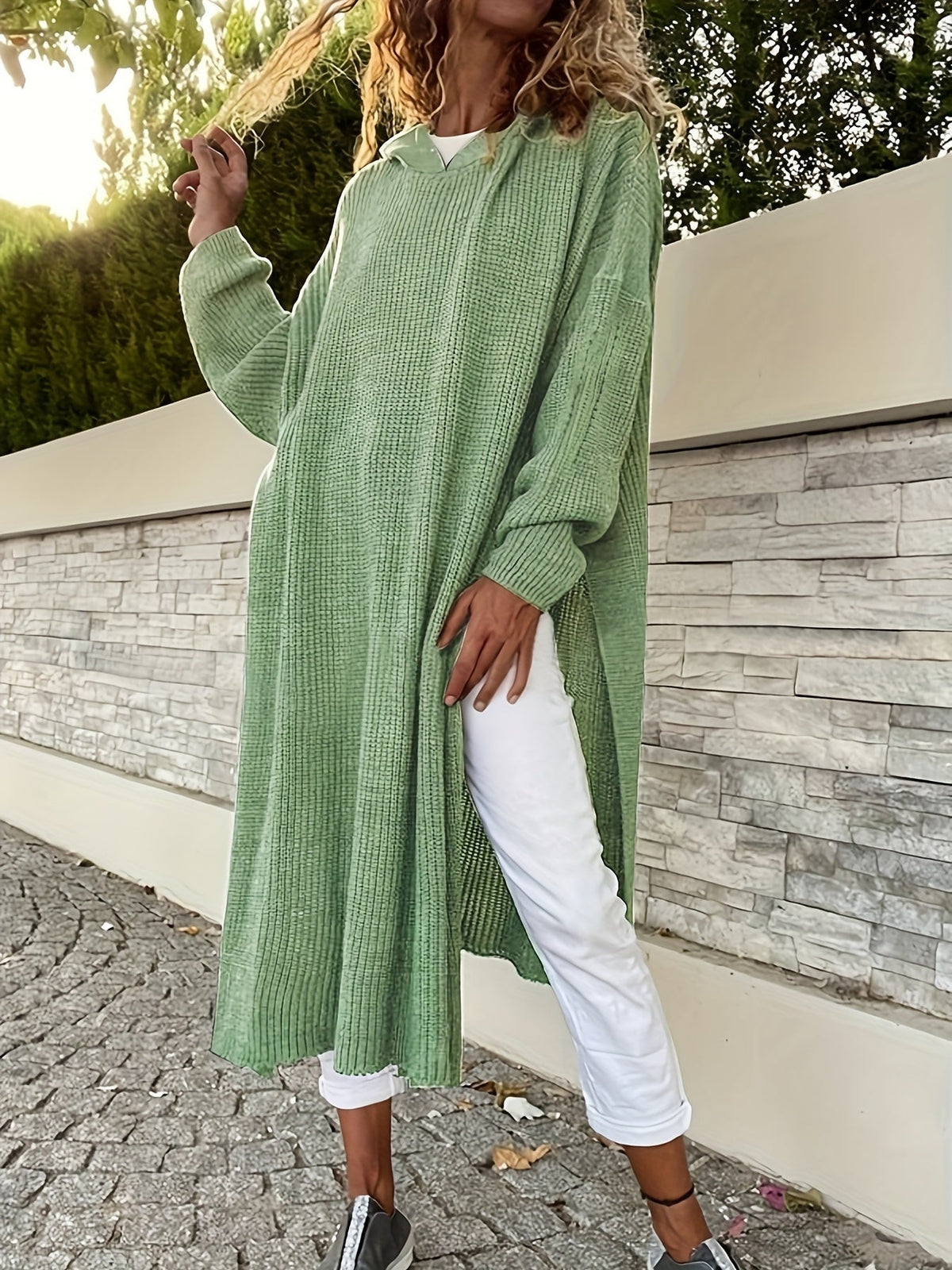 Jocelyn – Strick-Pulloverkleid mit Kapuze