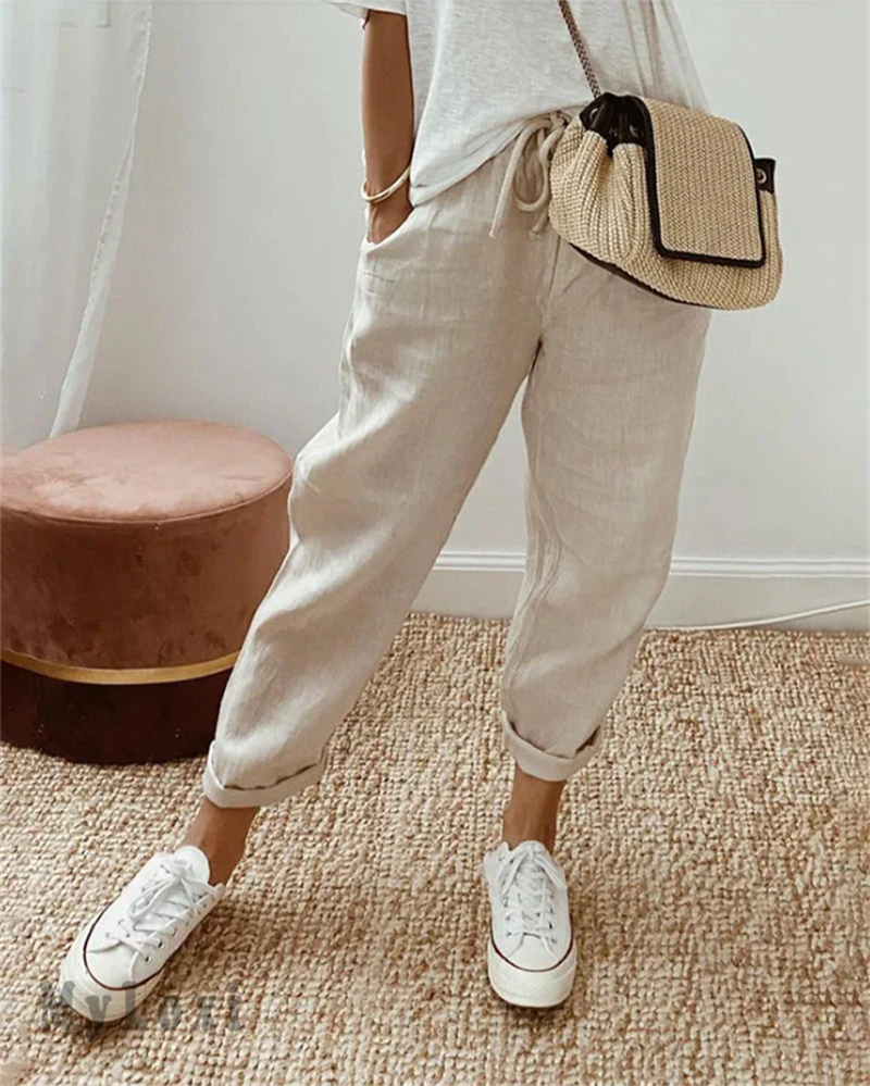 Lena – Leichte Baumwoll-Leinenhose