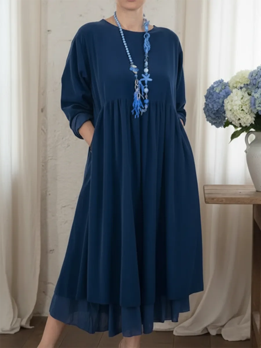 Marlene – Fliessendes Midi-Kleid mit sanfter Bewegung